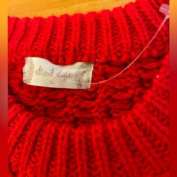 Altar'd State Vibrant Red Knit Sweater, NWOT - Picture 5 of 8